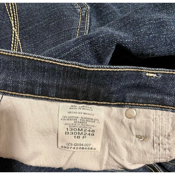 LEE RIDERS 16 P MIDRISE, STRAIGHT LEG, ANKLE (Capri) JEANS-35 Inch Waist - Picture 4 of 6